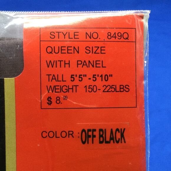 VTG Goldstone Isadora Sheer Control Top Pantyhose Queen Black - Picture 3 of 5